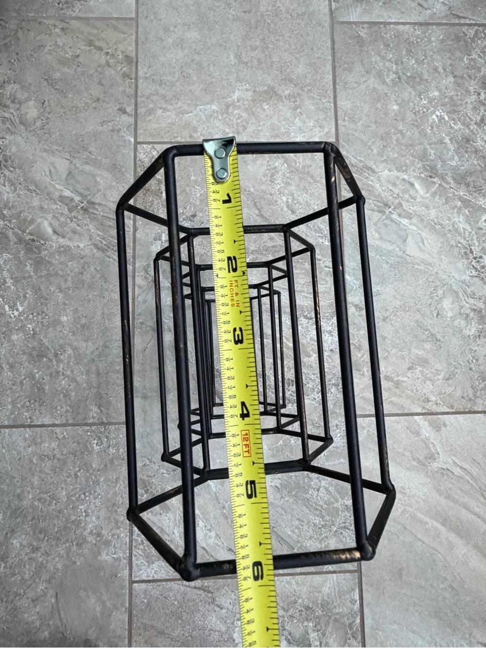 Oil Rubbed Bronze Tabletop Hexagon Wine Rack